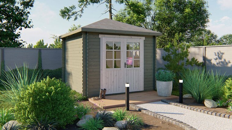 Blockhaus Halvar 300 x 300 x 271 cm - Wandstarke 28mm