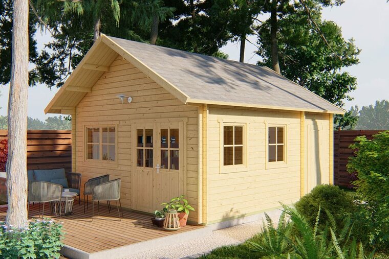 Blockhaus Berlin 490 x 530 cm (44 mm)