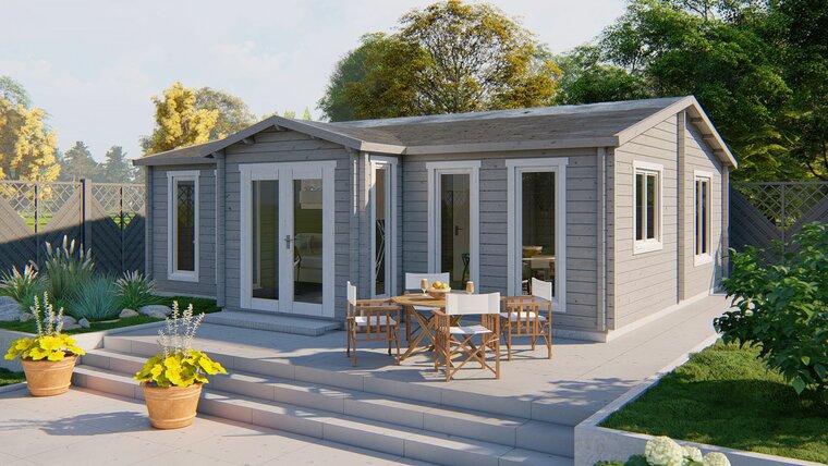 Blockhaus Mullingar 850 x 790 x 317 cm Wandst&auml;rke 70 mm