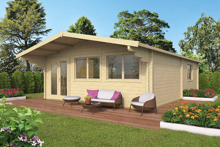 Blokhut Ballyragget 595 x 930 x 277 cm Wanddikte 70 mm