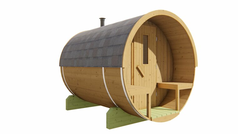 Barrelsauna Thermowood &Oslash;205 x 250 cm - Saunabarrel