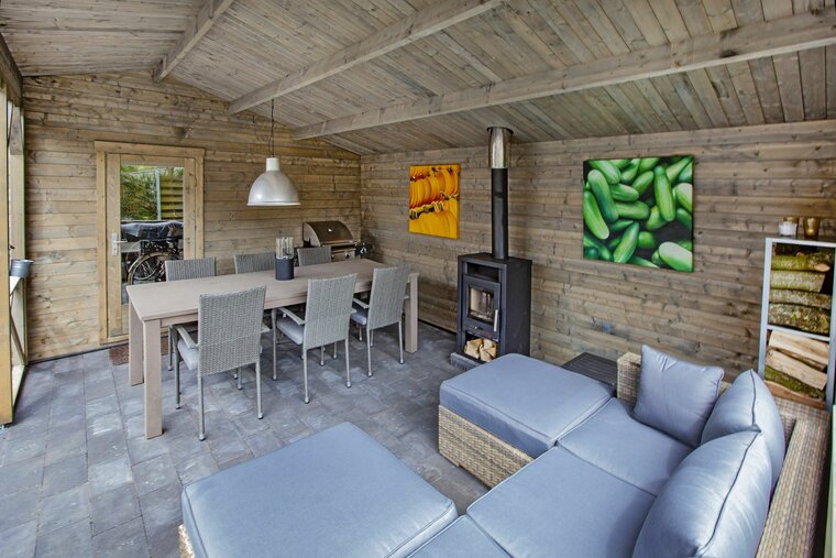 Gartenhaus Mokka mit Seitendach 900 x 400 x 279 cm