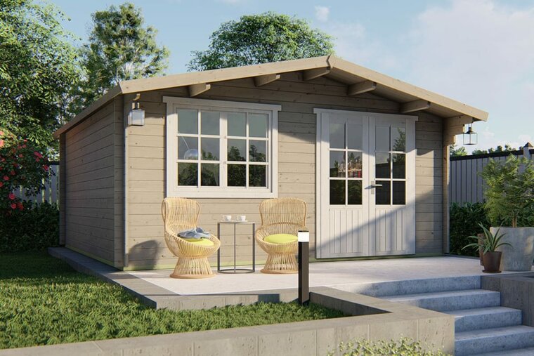 Blokhut Salamanca zilvergrijs 