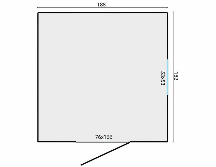 Ger&auml;tehaus Boudewijn 180 x 180 x 207 cm Druckimpr&auml;gniert Wandst&auml;rke 16 mm - Gartenschrank