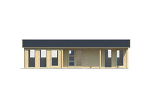 Blockhaus Letterkenny 1120 x 595 x 304 cm &ndash; Fertighaus aus Holz &ndash; Luxus-Gartenhaus
