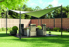 Schmetterlingspavillon / Pavillon Large 300 x 300 cm mit sandfarbenem Stoff