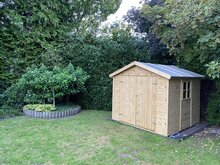 Gartenhaus Hugo 225 x 225 x 220 cm, impr&auml;gniert, Wandst&auml;rke 16 mm - Gartenschrank