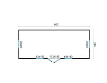 Zirkuswagen aus unbehandelter Fichte 600 x 237 x 326 cm mit Veranda - Zirkuswagen Johnny