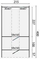 Saunafass &Oslash;205 x 400 cm