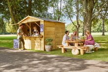 Picknicktisch L&auml;rche Boss 250 x 180 cm gehobelt (8 Personen)