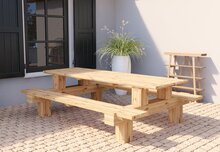 Picknicktisch L&auml;rche Boss 250 x 180 cm gehobelt (8 Personen)