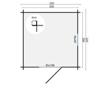 Blokhut Eigo 220 x 220 