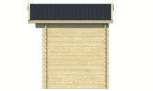 Blokhut Anja 295 x 200 x 255 cm + Luifel 50 cm Wanddikte 28 mm - Luxe Tuinhuis