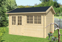 Blokhut Aksel 400 x 300 x 274 cm Wanddikte 28 mm - Luxe Tuinhuis