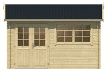 Blokhut Aksel 400 x 300 x 274 cm Wanddikte 28 mm - Luxe Tuinhuis