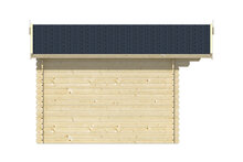 Blokhut Albacete 300 x 300 x 236 cm + Luifel 70 cm - Luxe Tuinhuis