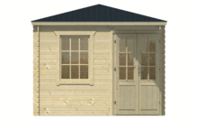 Blockhaus Asmund 300 x 300 cm 5-Eck-Gartenhaus Wandst&auml;rke 28 mm