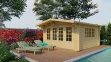 Blockhaus Derby 440 x 530 x 263 cm - Wandstarke 58 mm