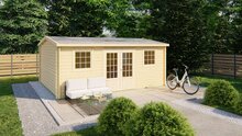 Blockhaus Dianne 578 x 450 x 239 cm - Gro&szlig;es Gartenburo - Wandstarke 40 mm