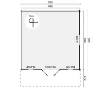 Blokhut Emiel 500 x 500