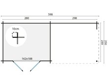 Blokhut Freddy 598 x 250