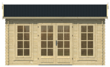 Blokhut Arne 450 x 350 x 264 cm Wanddikte 28 mm