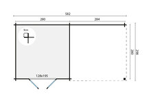 Gartenhaus Hasse 300x300 cm
