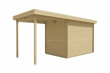 Gartenhaus Mittelmodern mit Uberdachung 300 x 200 x 230 cm | Wandstarke 28 mm