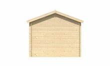  Gartenhaus Ove mit Vordach 590 x 300 x 276 cm - Wandstarke 28 mm