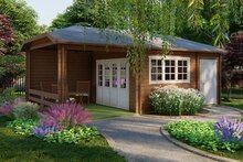 Gartenhaus Viveka mit Uberdachung 750 x 420 cm