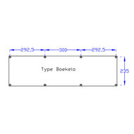 &Uuml;berdachung Boekelo Douglas 900 x 340 cm &ndash; Schwarze W&auml;nde