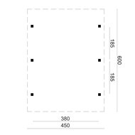 Holz Carport Lemmer Douglasie feinges&auml;gt 450 x 600 cm