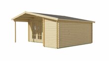 Gartenhaus Wolfgang 530 x 450 cm mit Vordach