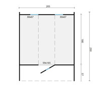 Barrelsauna Thermowood &Oslash;205 x 250 cm - Saunabarrel