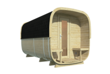 Sauna cube Rovaniemi &Oslash;219 x 390 cm - vurenhout 38mm 