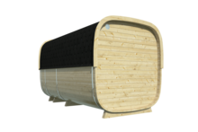 Sauna cube Rovaniemi &Oslash;219 x 390 cm - vurenhout 38mm 