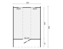 Saunabarrel vurenhout &Oslash;205 x 300 cm