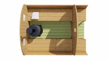 Barrelsauna Thermowood &Oslash;205 x 250 cm - Saunabarrel