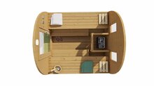 Sauna POD Tolva &Oslash;230 x 260 cm - thermowood 42mm 