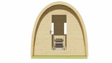 Sauna POD Tolva &Oslash;230 x 260 cm - vurenhout 38mm 