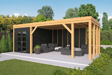 &Uuml;berdachung Vriezenveen Douglas 750 x 355 cm &ndash; Schwarz