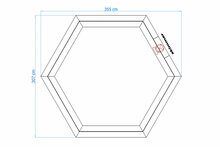 Luxe houten zwembad Mambo Beach 355 x 307 x 116 cm