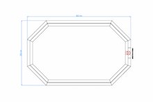 Luxe houten zwembad Daaibooi Beach 563 x 352 x 124 cm