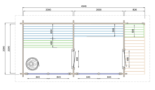 Saunahuis Tampere L - 40 mm onbehandeld