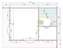 Saunahuis Kristinestad - 70 mm onbehandeld
