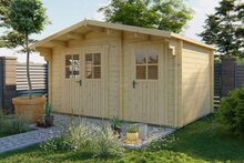 Gartenhaus Fraga 450 x 300 x 250 cm mit 50 cm Vordach