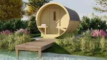 Barrelsauna vurenhout &Oslash;205 x 400 cm - Saunabarrel