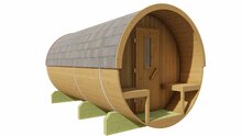 Barrelsauna Thermowood &Oslash;205 x 400 - Saunabarrel 400cm