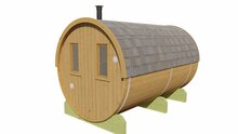 Barrelsauna Thermowood &Oslash;205 x 350 - Saunabarrel 