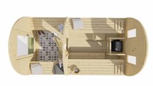 Sauna POD Tolva &Oslash;230 x 400 cm - vurenhout 38mm